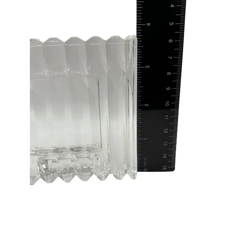 Picture Frame Solid Glass Wavy Sides Thick Glass Stand In‎ Back 2 x 2 In Picture